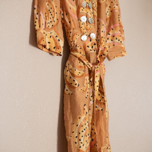 FARM Rio Linen Banana Jumpsuit - Picture 4 of 5